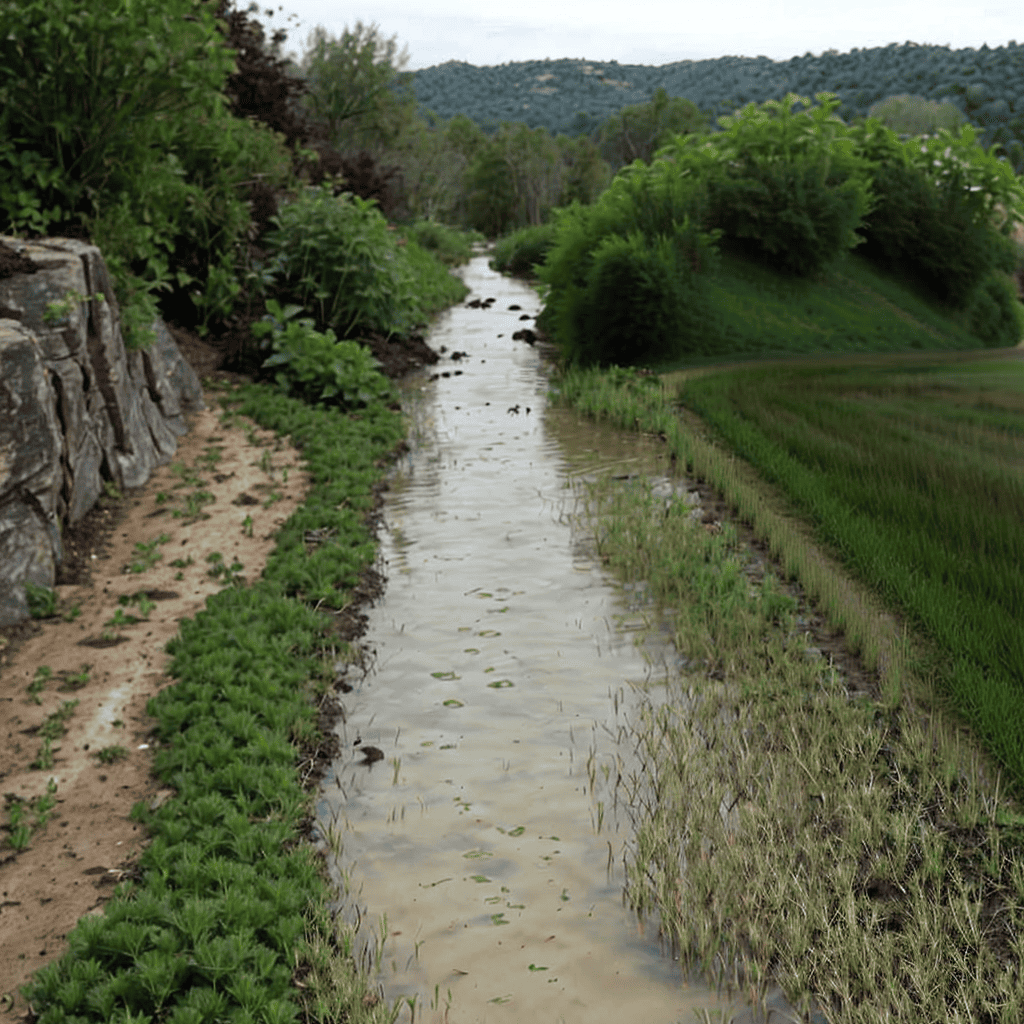 Il torrente Tinella presso Santo Stefano Belbo - Terzo Scenario
