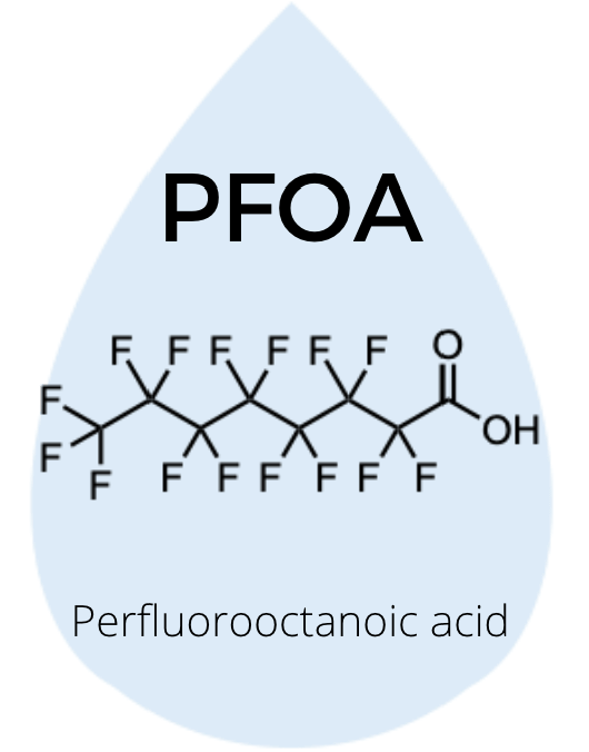 La formula del PFOA - immagine North Carolina University PFAS Research Alliance